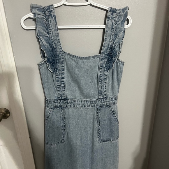 Denim Ruffle Strap Dress - Picture 1 of 1